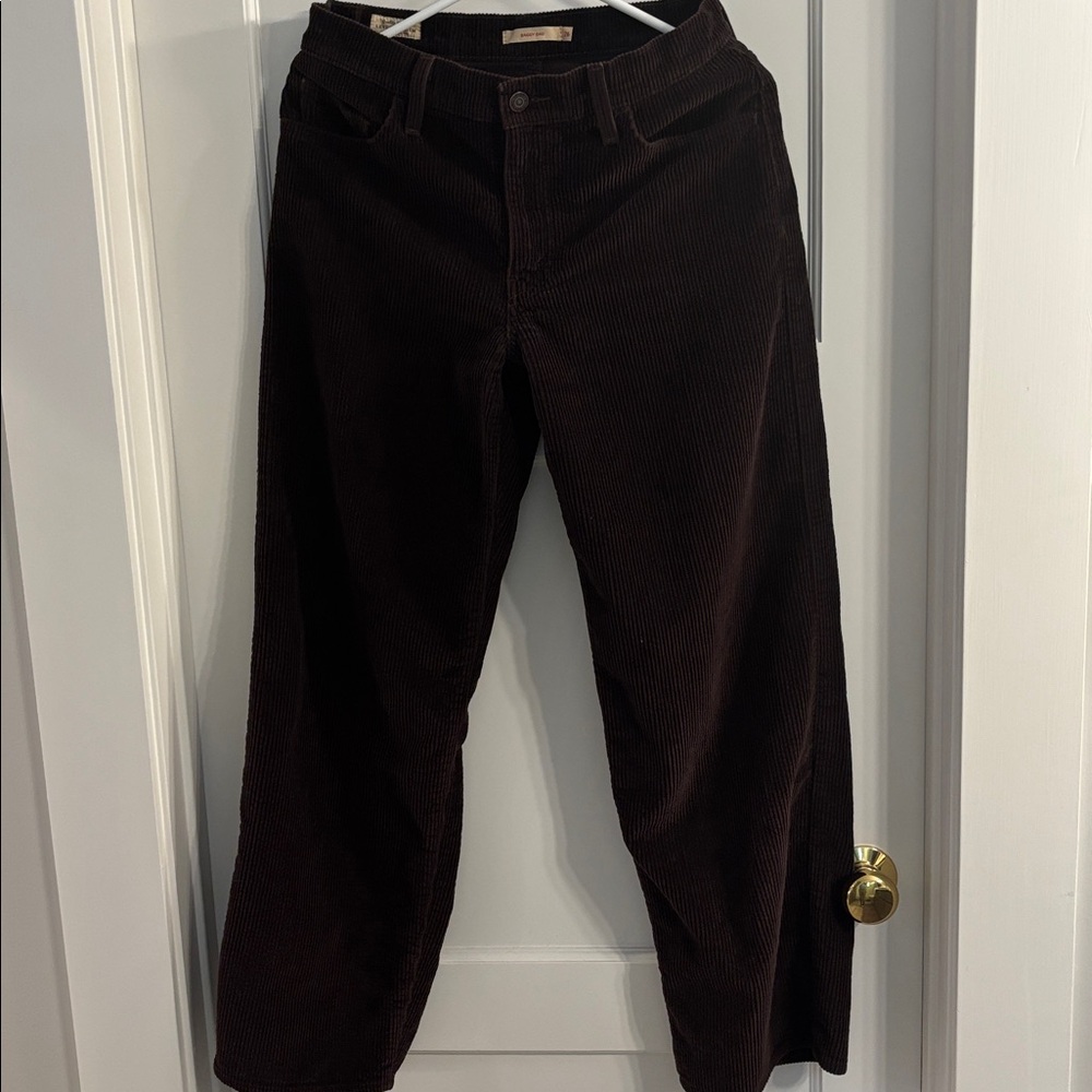 LEVI’s premium Baggy Dad dark brown corduroys sz 26